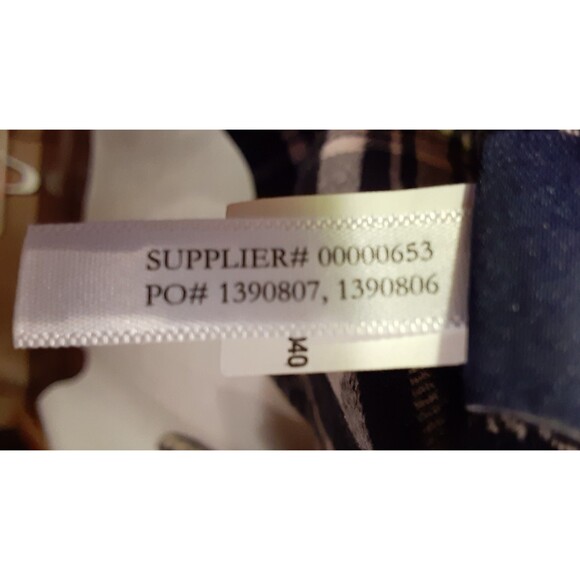 Chaps Zip Up Size Extra Small Black/ Cream Warm Flannel Shirt - Picture 8 of 12